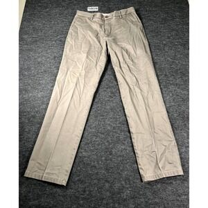 Dockers Signature Chino Pants Mens 34x34 Beige Cotton Flat Front Classic Fit